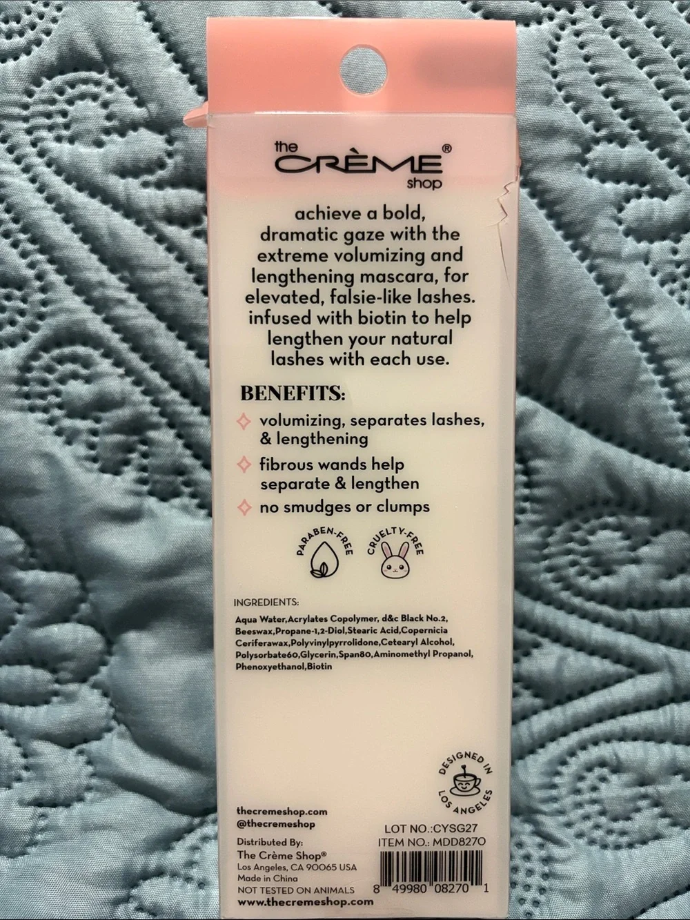 The Crème Shop 3D Mascara Dramatic Duo — Pink & Gold Volumizing Set